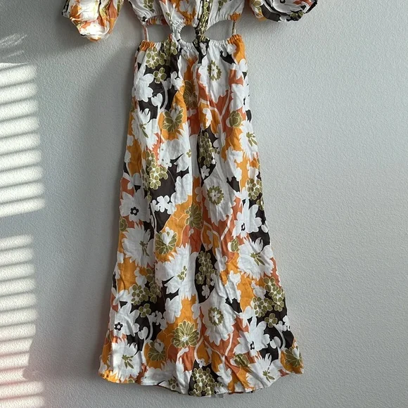 Faithfull the Brand Trinita Maxi Dress in Elvinna Floral Print, NWT, Size M